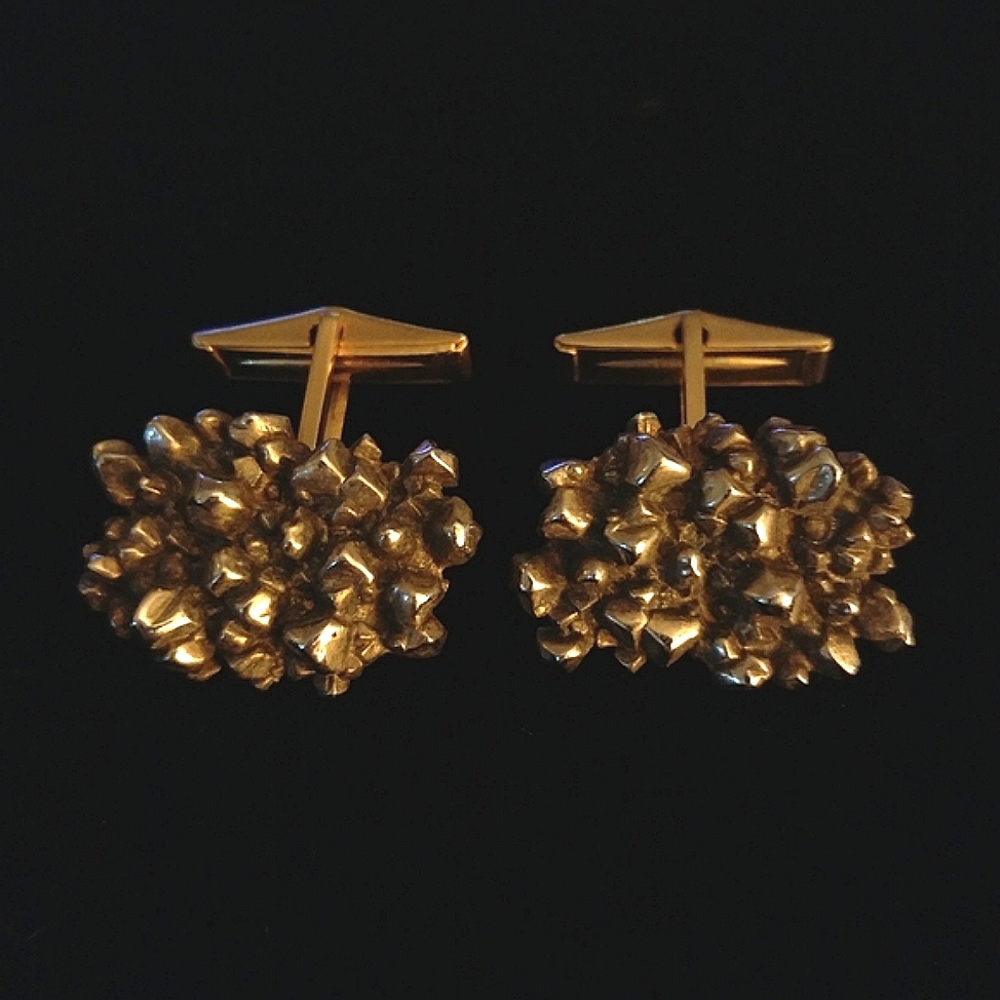 Sterling Nugget Style Cufflinks